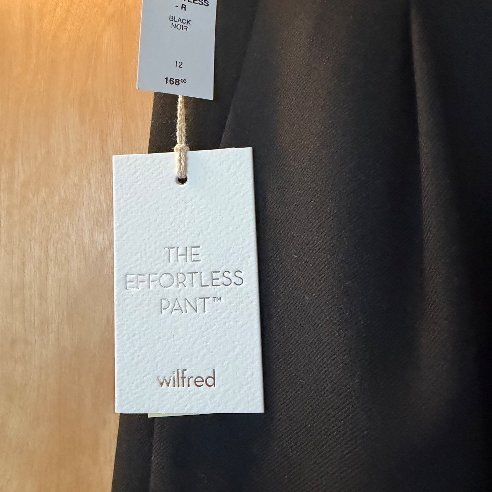 Aritzia Effortless Black Pant Size 12 High Rise, Wide Leg, Full Length - Picture 7 of 8